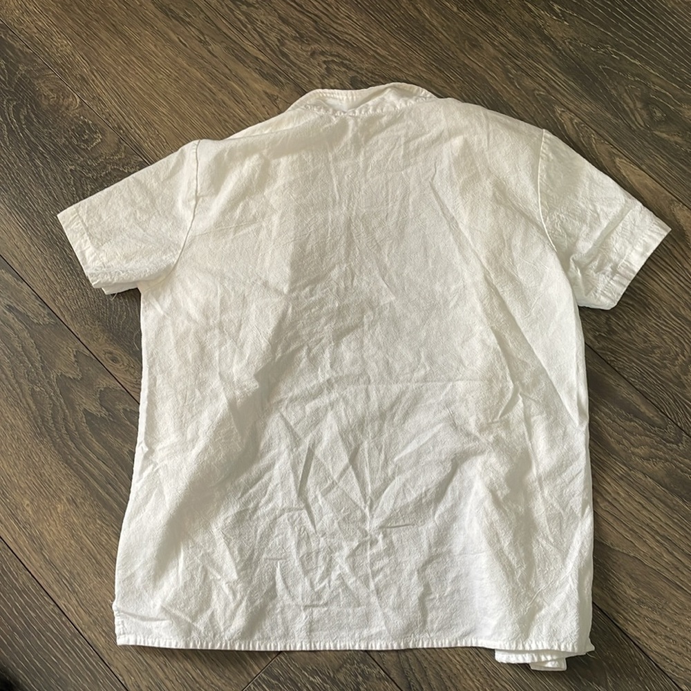 Summer Button Down Coverup White Lightweight Size… - image 3